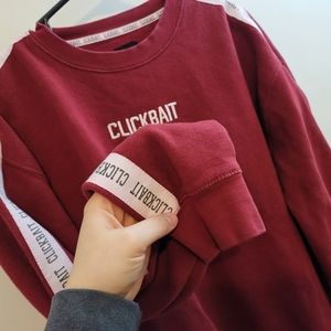FREEADDON Clickbait red sweater XL/ FREE addon